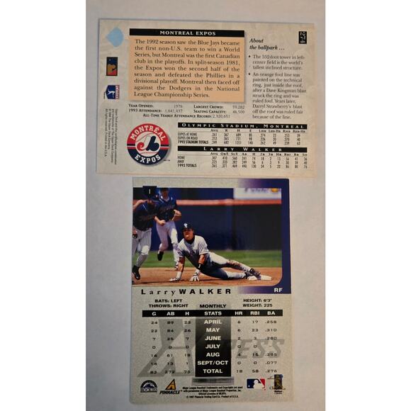 Lot of 11 Larry Walker MLB Baseball Cards - Picture 5 of 13